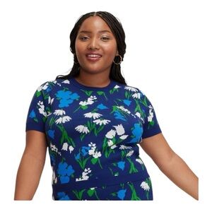 Kate Spade New York x Target Mixed Floral Short-Sleeve Crewneck Pullover Sweater
